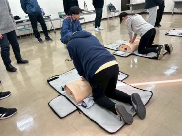 心肺蘇生の練習